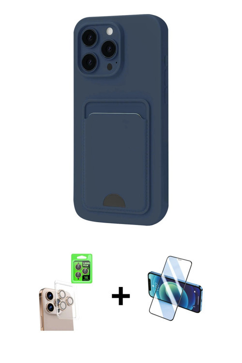 ieg™ iPhone 16 Pro Max Kılıf Vadi Çizgi Prime - Siyah 3D Antistatik Seramik Nano Ekran Koruyucu + Na