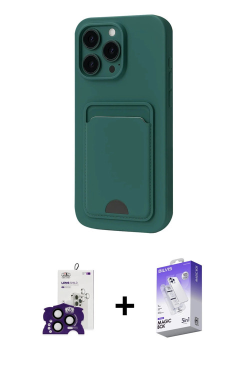 ieg™ iPhone 16 Pro Max Kılıf Vadi Çizgi Prime - Siyah Bilvis 5in1 3D Magic Cam Ekran Koruyucu + Siya