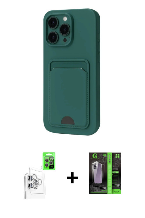 ieg™ iPhone 16 Pro Max Kılıf Vadi Çizgi Prime - Şeffaf 360 Full Body Arka Koruyucu + Beyaz Raze Meta