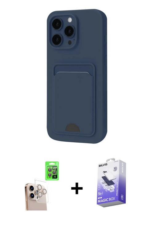 ieg™ iPhone 16 Pro Max Kılıf Vadi Çizgi Prime - Siyah Bilvis 5in1 5D Magic Hayalet Cam Ekran Koruyuc