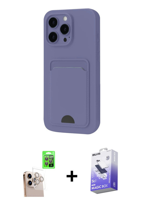 ieg™ iPhone 16 Pro Max Kılıf Vadi Çizgi Prime - Siyah Bilvis 5in1 5D Magic Hayalet Cam Ekran Koruyuc