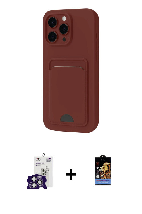 ieg™ iPhone 16 Pro Max Kılıf Vadi Çizgi Prime - Siyah Buffer Hayalet Cam Ekran Koruyucu + Titanyum G