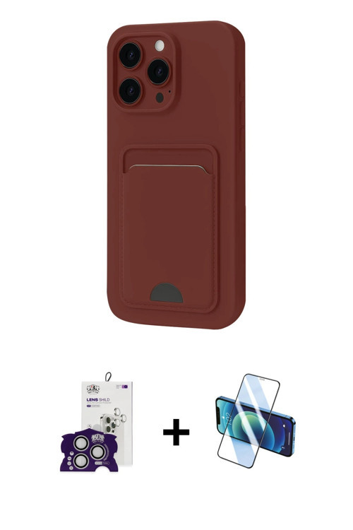 ieg™ iPhone 16 Pro Max Kılıf Vadi Çizgi Prime - Siyah 3D Antistatik Seramik Nano Ekran Koruyucu + Gü