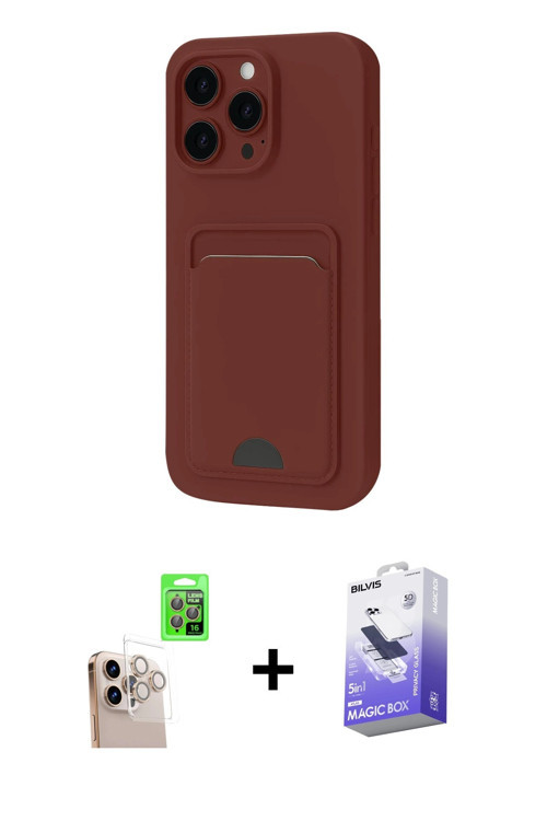 ieg™ iPhone 16 Pro Max Kılıf Vadi Çizgi Prime - Siyah Bilvis 5in1 5D Magic Hayalet Cam Ekran Koruyuc