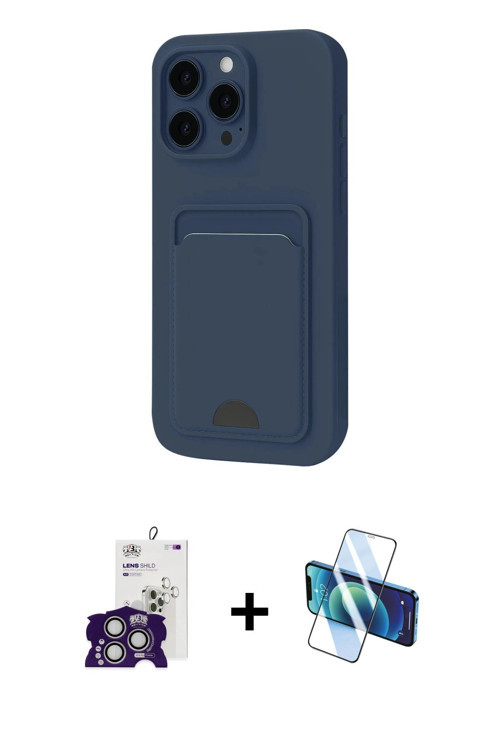 ieg™ iPhone 16 Pro Max Kılıf Vadi Çizgi Prime - Siyah 3D Antistatik Seramik Nano Ekran Koruyucu + Gü