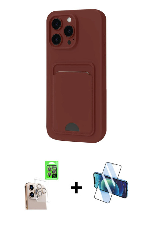 ieg™ iPhone 16 Pro Max Kılıf Vadi Çizgi Prime - Siyah 3D Antistatik Seramik Nano Ekran Koruyucu + Na