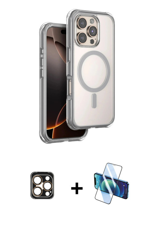 iPhone 16 Pro Max Kılıf Zirve Klasik Prime - Siyah 3D Antistatik Seramik Nano Ekran Koruyucu +