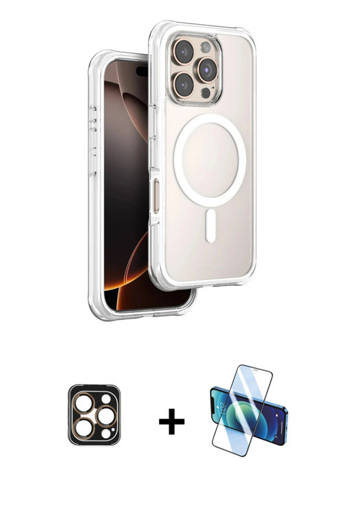 iPhone 16 Pro Max Kılıf Zirve Klasik Prime - Siyah 3D Antistatik Seramik Nano Ekran Koruyucu +