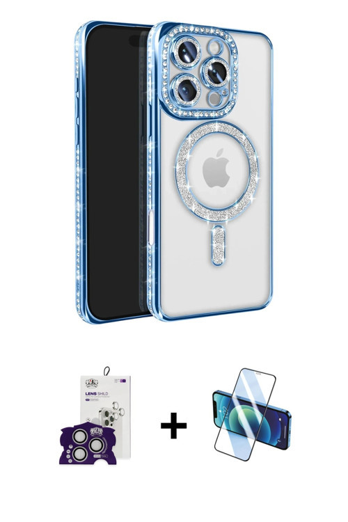 ieg™ iPhone 16 Pro Max Kılıf Zirve Doku Prime - Siyah 3D Antistatik Seramik Nano Ekran Koruyucu + Gü