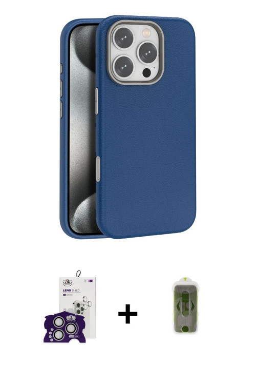 ieg™ iPhone 16 Pro Max Kılıf Zirve Modern Prime - Siyah Joko Magic 5D Hayalet Cam + Gümüş Bilvis Tit