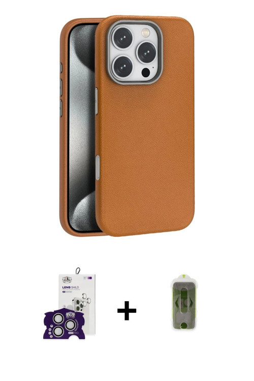 ieg™ iPhone 16 Pro Max Kılıf Zirve Modern Prime - Siyah Joko Magic 5D Hayalet Cam + Gümüş Bilvis Tit