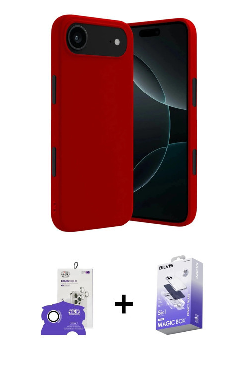 ieg™ iPhone 17 Air Kılıf Kozmos Yansıma Özel Seri - Siyah Bilvis 5in1 5D Magic Hayalet Cam Ekran Kor