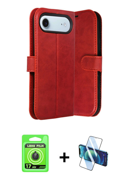 ieg™ iPhone 17 Air Kılıf Siluet Işık Serisi - Siyah 3D Antistatik Seramik Nano Ekran Koruyucu + Siya