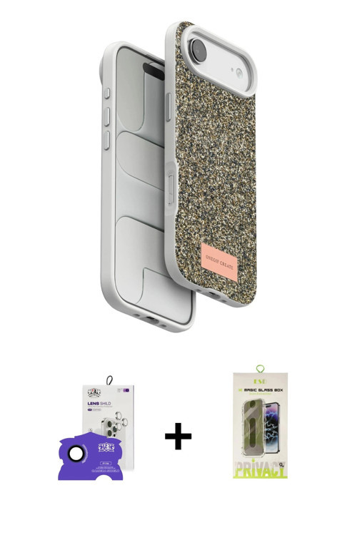 ieg™ iPhone 17 Air Kılıf Vadi Klasik Serisi - Siyah Joko Magic 5D Hayalet Cam + Lacivert Bilvis Tita