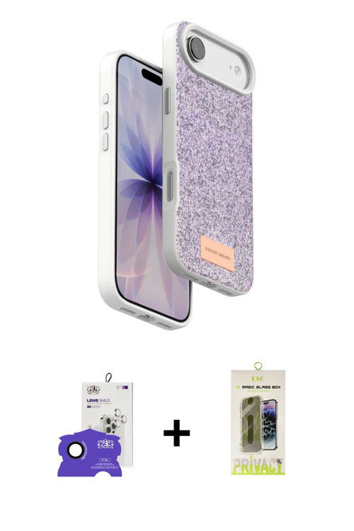 ieg™ iPhone 17 Air Kılıf Vadi Klasik Serisi - Siyah Joko Magic 5D Hayalet Cam + Lacivert Bilvis Tita