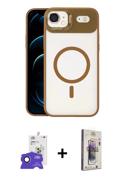 ieg™ iPhone 17 Air Kılıf Yadigar Asil Koleksiyonu - Siyah Bilvis 3D Cam Ekran Koruyucu + Siyah Bilvi