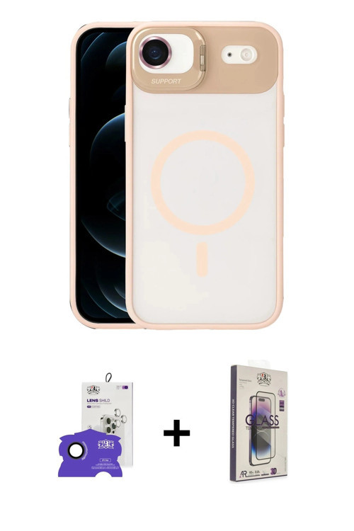 ieg™ iPhone 17 Air Kılıf Yadigar Asil Koleksiyonu - Siyah Bilvis 3D Cam Ekran Koruyucu + Siyah Bilvi