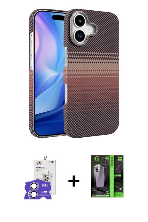 ieg™ iPhone 17 Kılıf Doruk Serisi - Siyah 360 Mat Full Body Arka Koruyucu + Açık Yeşil Bilvis Titan