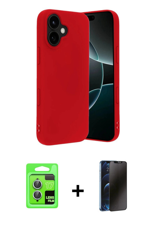 ieg™ iPhone 17 Kılıf Kozmos Yansıma Özel Seri - Siyah 3D Antistatik Hayalet Cam Ekran Koruyucu + Açı