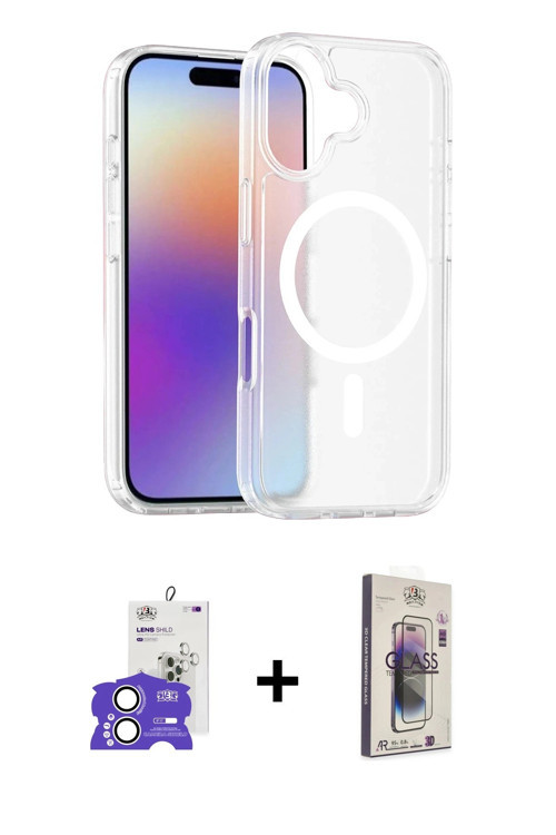ieg™ iPhone 17 Kılıf Siluet Minimal Prime - Siyah Bilvis 3D Cam Ekran Koruyucu + Gümüş Bilvis Titan