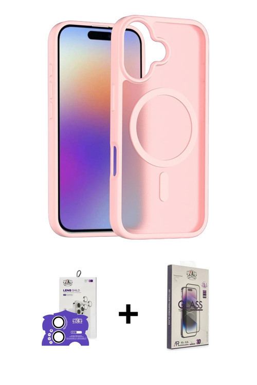 ieg™ iPhone 17 Kılıf Siluet Minimal Prime - Siyah Bilvis 3D Cam Ekran Koruyucu + Gümüş Bilvis Titan