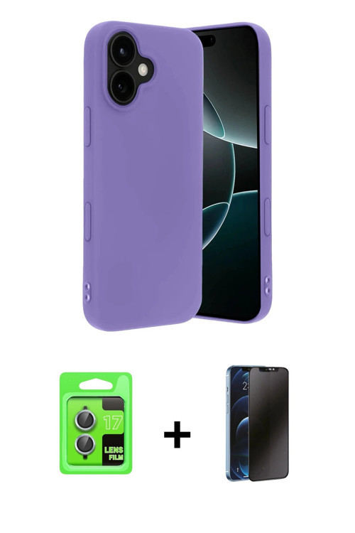 ieg™ iPhone 17 Kılıf Kozmos Yansıma Özel Seri - Siyah 3D Antistatik Hayalet Cam Ekran Koruyucu + Açı
