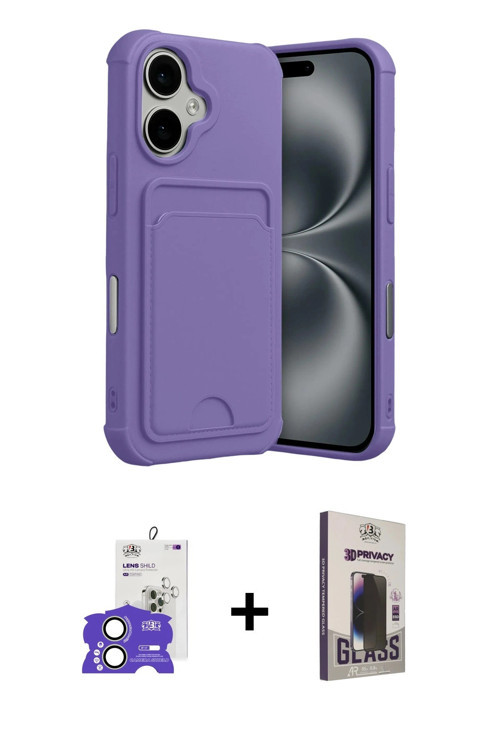 ieg™ iPhone 17 Kılıf Vadi Çizgi Prime - Siyah Bilvis Hayalet Cam Ekran Koruyucu + Açık Yeşil Bilvis