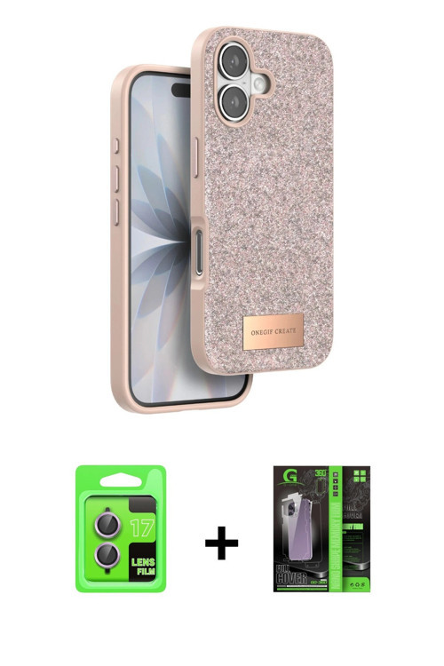 ieg™ iPhone 17 Kılıf Vadi Klasik Serisi - Siyah 360 Mat Full Body Arka Koruyucu + Açık Mor Raze Meta