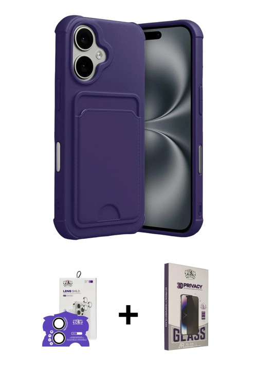 ieg™ iPhone 17 Kılıf Vadi Çizgi Prime - Siyah Bilvis Hayalet Cam Ekran Koruyucu + Açık Yeşil Bilvis