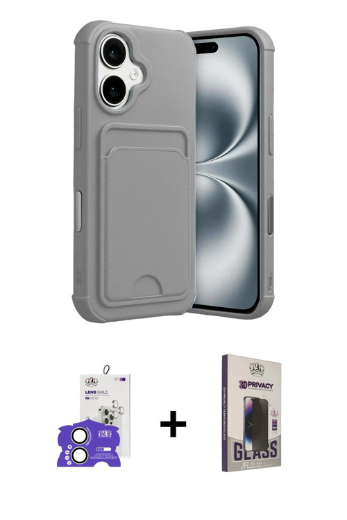 ieg™ iPhone 17 Kılıf Vadi Çizgi Prime - Siyah Bilvis Hayalet Cam Ekran Koruyucu + Açık Yeşil Bilvis