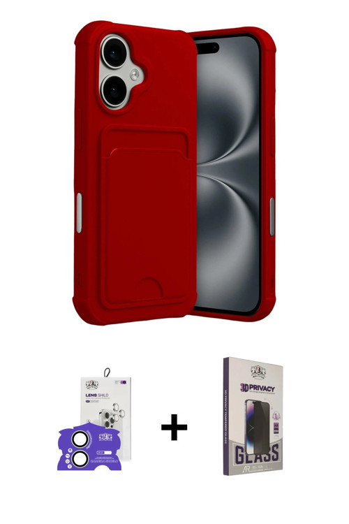 ieg™ iPhone 17 Kılıf Vadi Çizgi Prime - Siyah Bilvis Hayalet Cam Ekran Koruyucu + Açık Yeşil Bilvis
