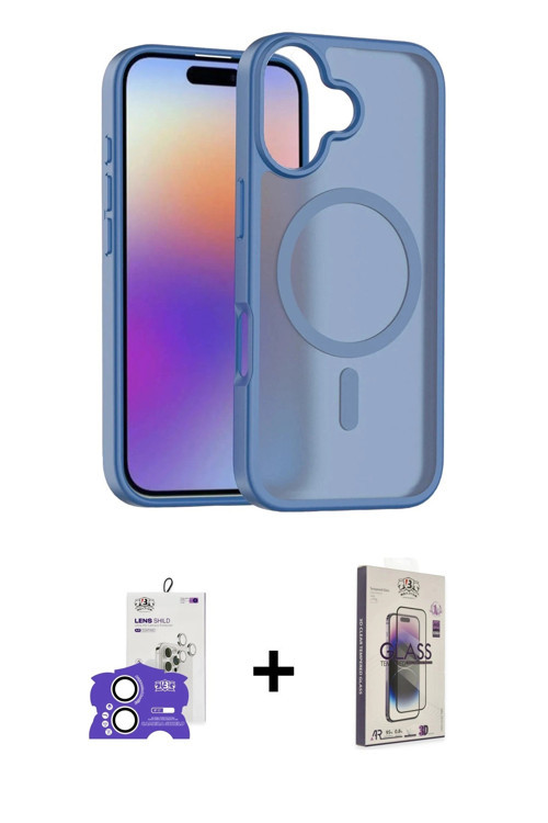ieg™ iPhone 17 Kılıf Siluet Minimal Prime - Siyah Bilvis 3D Cam Ekran Koruyucu + Gümüş Bilvis Titan