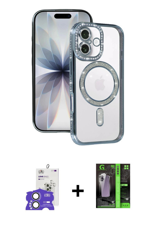 ieg™ iPhone 17 Kılıf Zirve Doku Prime - Siyah 360 Mat Full Body Arka Koruyucu + Açık Yeşil Bilvis Ti