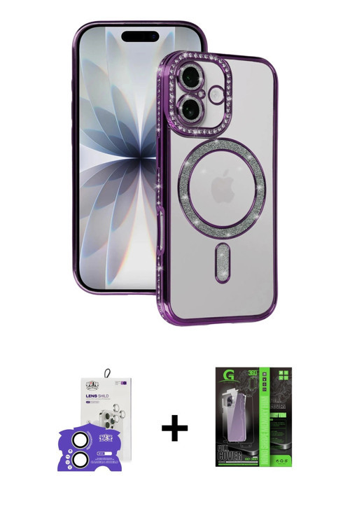 ieg™ iPhone 17 Kılıf Zirve Doku Prime - Siyah 360 Mat Full Body Arka Koruyucu + Açık Yeşil Bilvis Ti