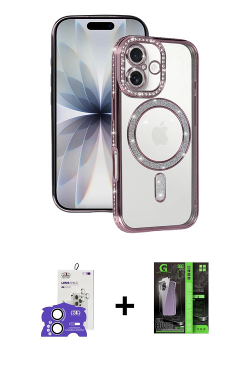 ieg™ iPhone 17 Kılıf Zirve Doku Prime - Siyah 360 Mat Full Body Arka Koruyucu + Açık Yeşil Bilvis Ti