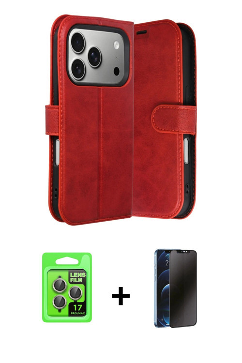 ieg™ iPhone 17 Pro Kılıf Siluet Işık Serisi - Siyah 3D Antistatik Hayalet Cam Ekran Koruyucu + Gri R