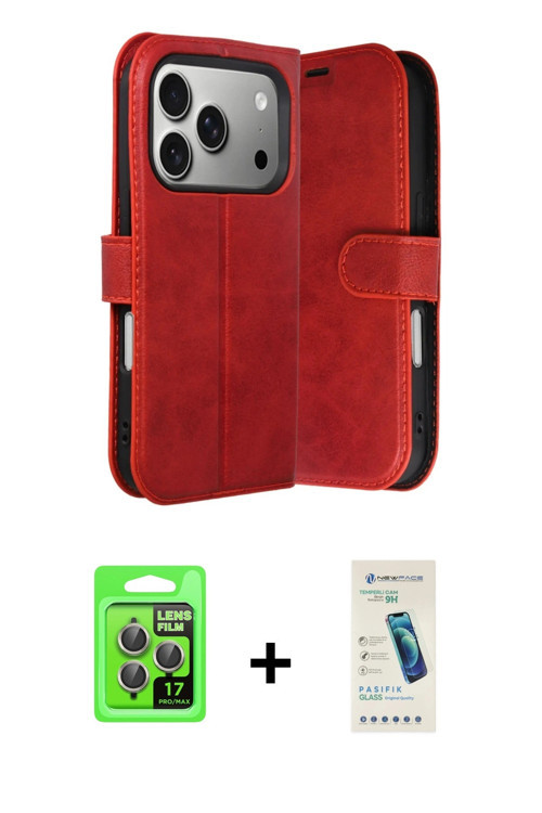 ieg™ iPhone 17 Pro Kılıf Siluet Işık Serisi - Şeffaf Pasifik Cam Ekran Koruyucu + Gri Raze Metal Kam