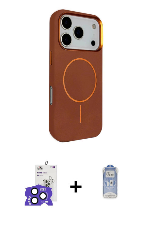 ieg™ iPhone 17 Pro Max Kılıf Kutup Minimal Prime - Siyah Joko Magic 5D Cam + Lacivert Bilvis Titan K