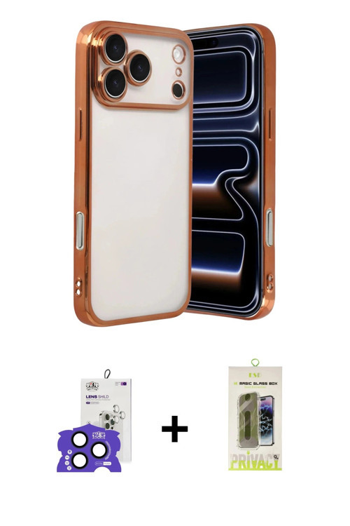 ieg™ iPhone 17 Pro Max Kılıf Vadi Minimal - Siyah Joko Magic 5D Hayalet Cam + Lacivert Bilvis Titan