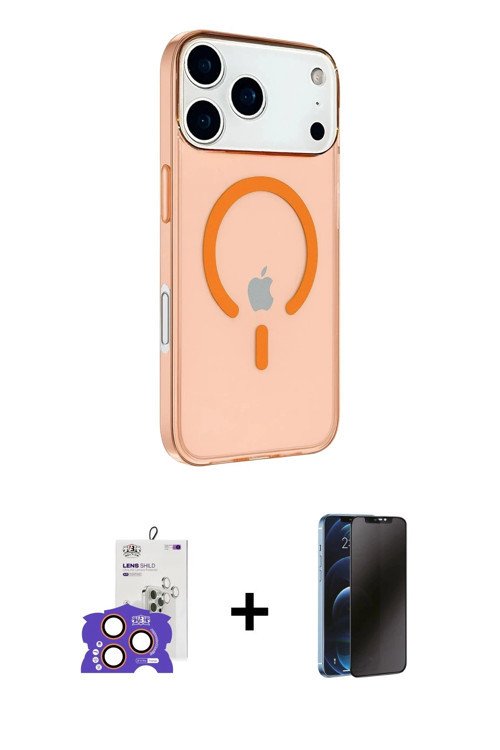 ieg™ iPhone 17 Pro Max Kılıf Kutup Klasik Serisi - Siyah 3D Antistatik Hayalet Cam Ekran Koruyucu +