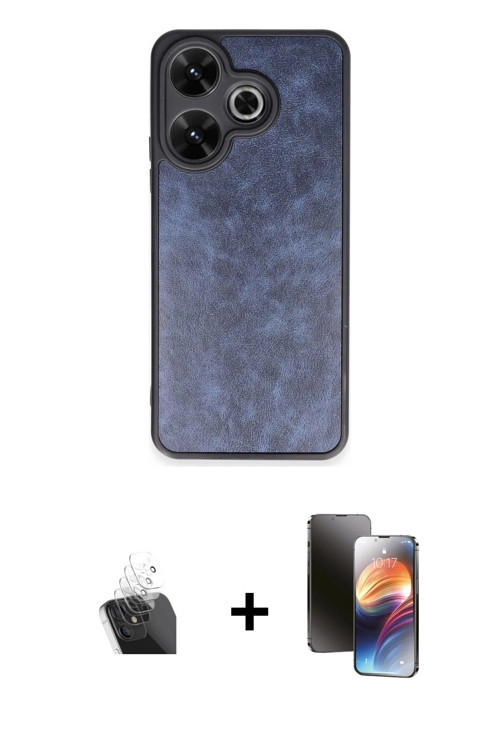 ieg™ Redmi 13 4G Kılıf Kıvılcım Işık Serisi - Siyah 3D Antistatik Mat Seramik Nano Ekran Koruyucu +