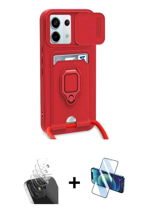 ieg™ Redmi Note 13 Pro 5G Kılıf Vadi Form Prime - Siyah 3D Antistatik Seramik Nano Ekran Koruyucu +