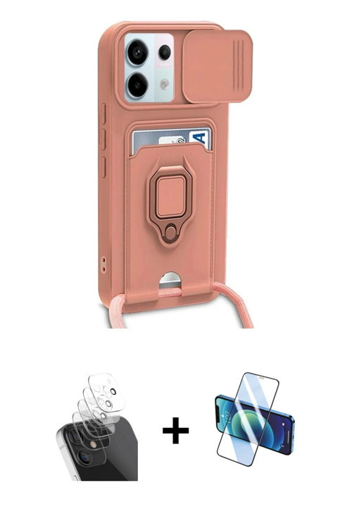 ieg™ Redmi Note 13 Pro 5G Kılıf Vadi Form Prime - Siyah 3D Antistatik Seramik Nano Ekran Koruyucu +