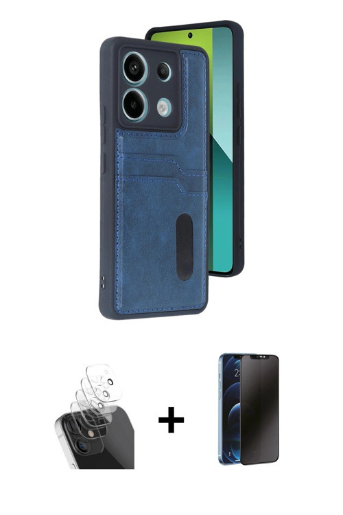 ieg™ Redmi Note 13 Pro 4G Kılıf Yörünge Işık Serisi - Siyah 3D Antistatik Hayalet Cam Ekran Koruyucu