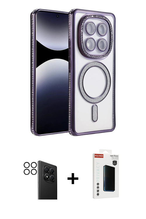 ieg™ Redmi Note 14 Pro 4G Kılıf Zirve Doku Prime - Şeffaf Hayalet Polymer Nano Ekran Koruyucu + Siya