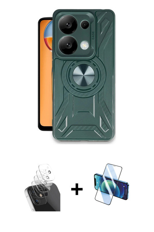 ieg™ Redmi Note 13 Pro 4G Kılıf Nova Yansıma Prime - Siyah 3D Antistatik Seramik Nano Ekran Koruyucu
