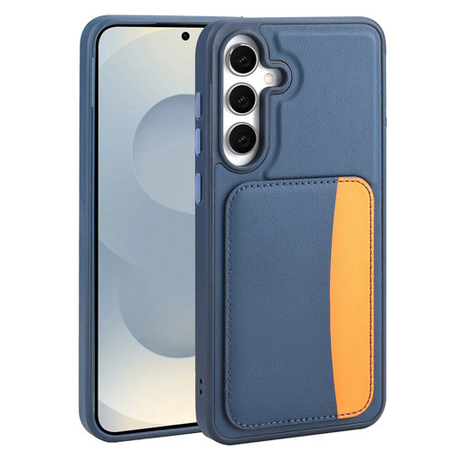 Galaxy A36 Kılıf Kartlıklı MKST X-Kart Silikon Kapak - Lacivert
