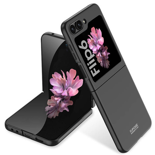 Galaxy Z Flip 6 Kılıf MKST Sert Kıpta Kapak-Siyah