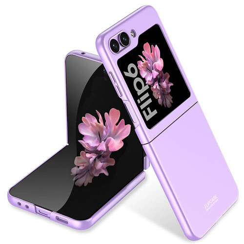 Galaxy Z Flip 6 Kılıf MKST Sert Kıpta Kapak-Mor