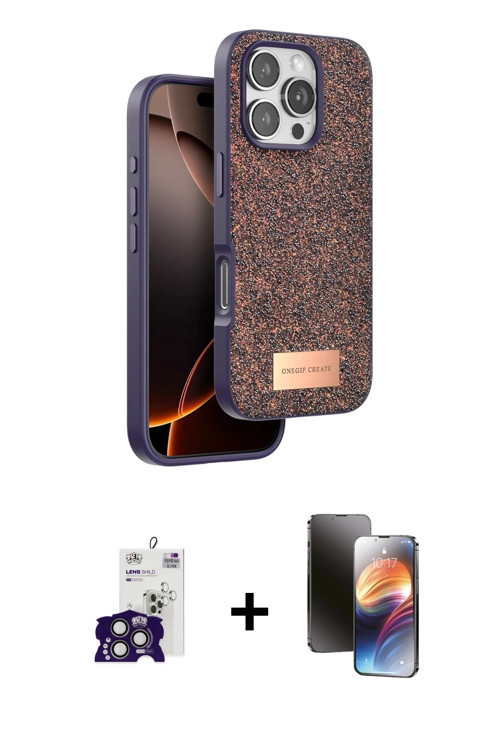 ieg™ iPhone 16 Pro Max Kılıf Vadi Klasik Serisi - Siyah 3D Antistatik Mat Seramik Nano Ekran Koruyuc